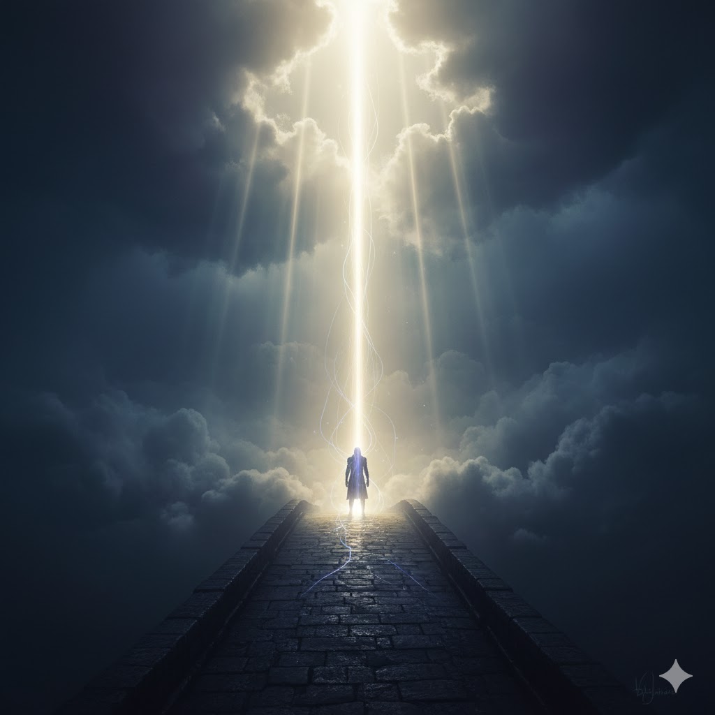 A serene image representing Master Number 11 energy, showing high intuition and spiritual connection.