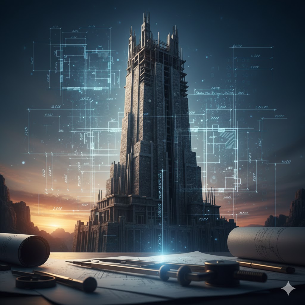 Master Builder 22 energy showing the fusion of spiritual vision and architectural manifestation.